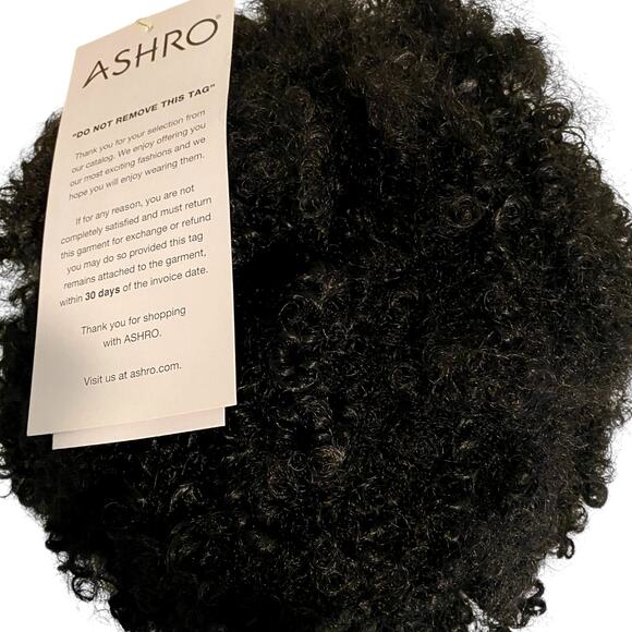 ASHRO Kinky Curly Afro Mohawk Bun Topper Wig for Black Women NWT - A895w - Picture 1 of 7